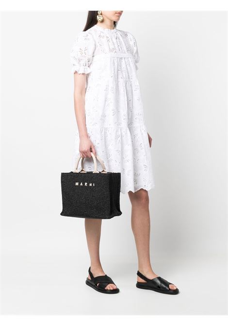 small rafia tote bag woman black MARNI | SHMP0077U0 P3860Z1Q44